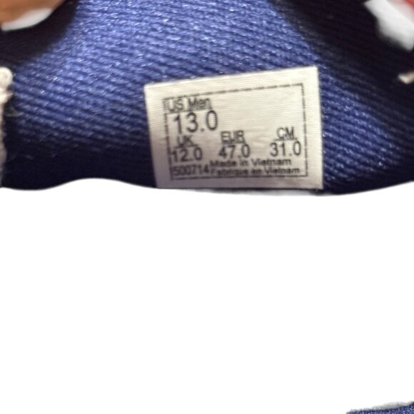 Vans Blue Slip-On Canvas Shoes With "Off The Wall" Sole Design mens size 13 - Picture 10 of 10